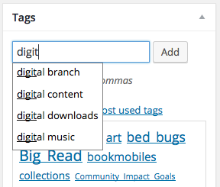 WordPress tags